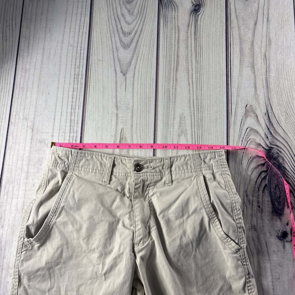 True Craft Men's Size 30 Waist Tan Khaki Flat Front Chino Shorts - Picture 3 of 7